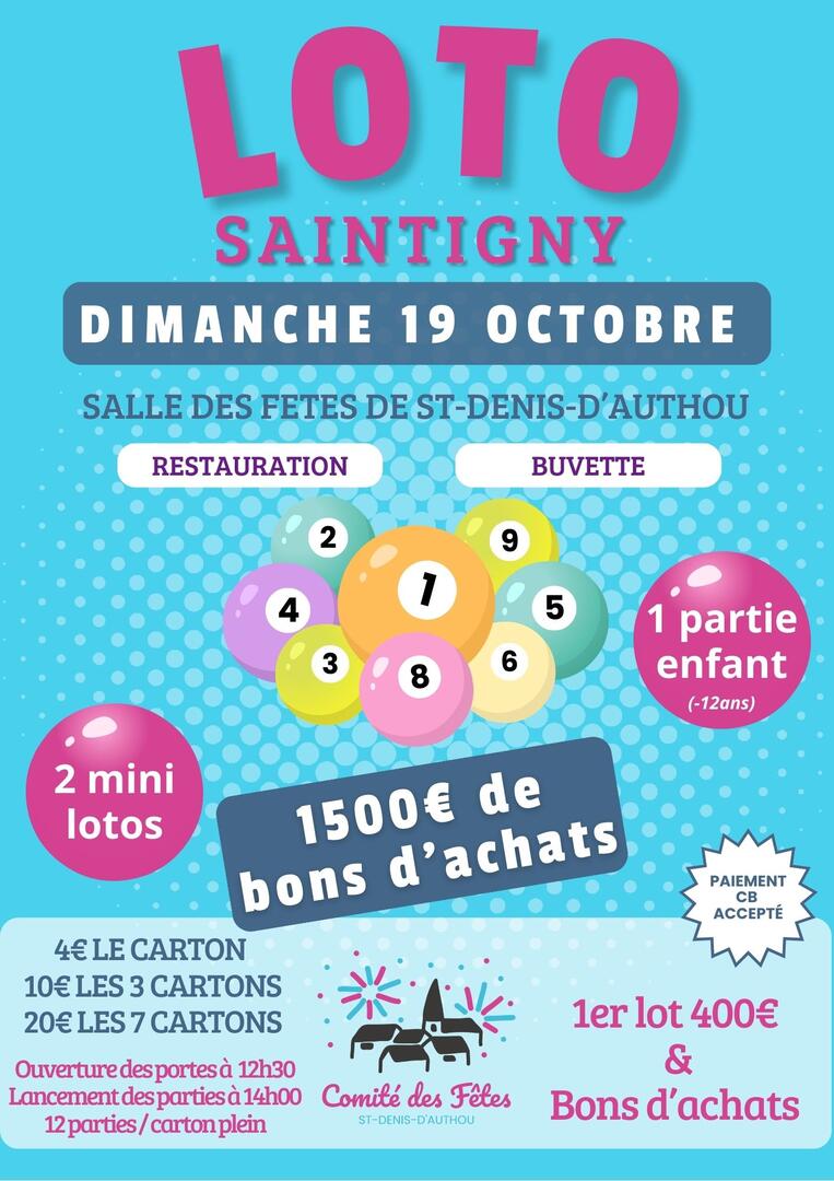 Affiche Poster Évènement Super Loto Bingo Moderne Illustré Vert Coloré - 1