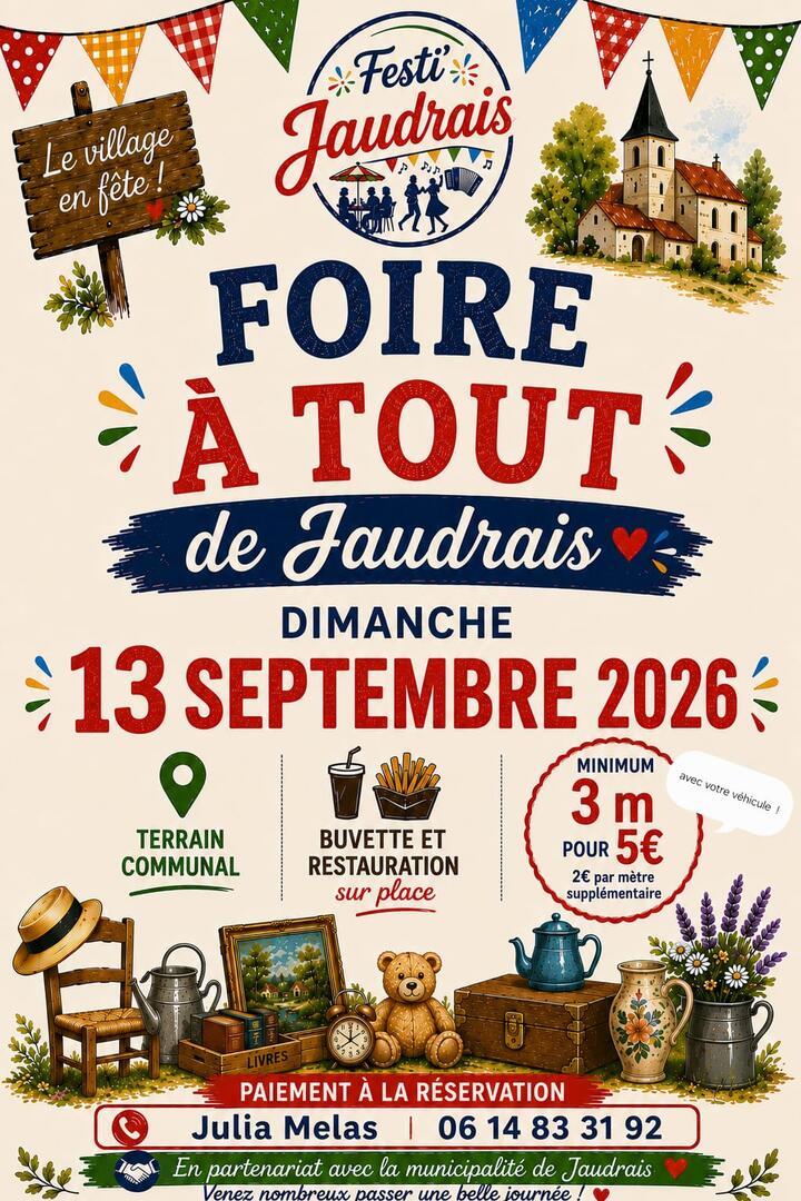 13 sept - Foire à tout - Jaudrais