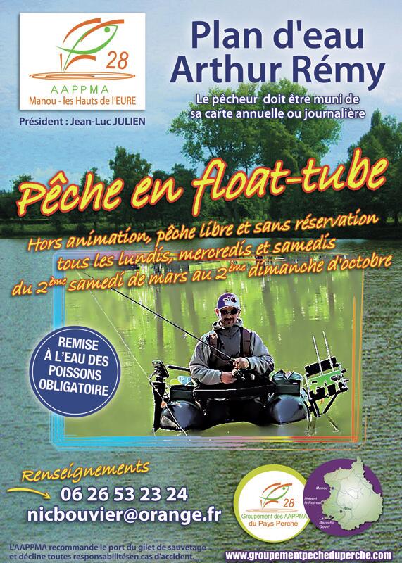 Pêche en Float-tube lac Arthur Rémy