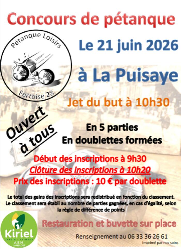 21 juin - Pétanque - La Puisaye