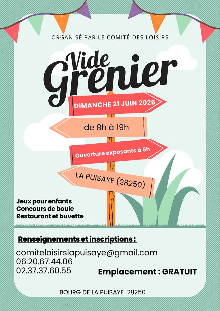 21 juin - Vide grenier - La Puisaye