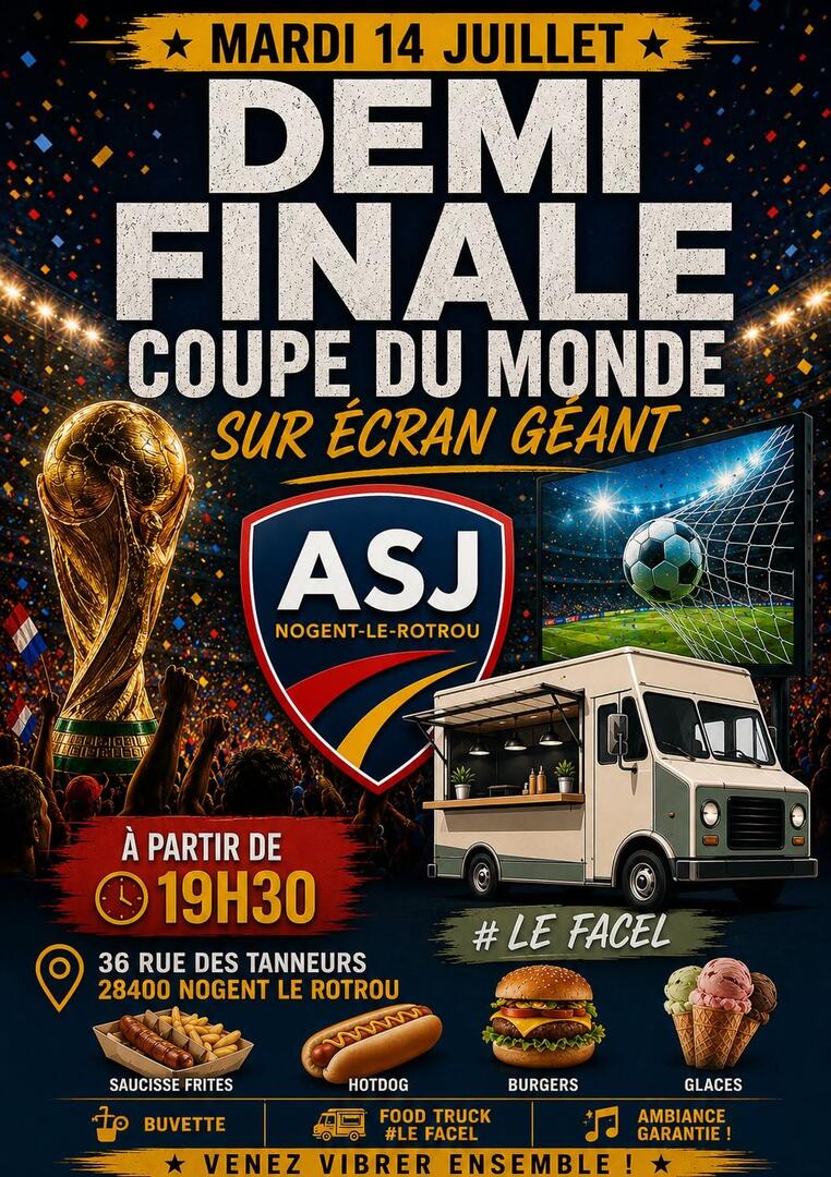 DEmi finale coupe du monde de foot a l'ASJ
