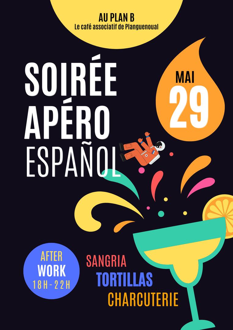 Affiche Annonce Évènement Soirée Apéro Tapas