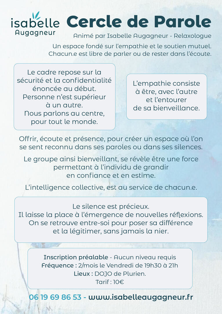 Affichette A 6 Cercle de parole