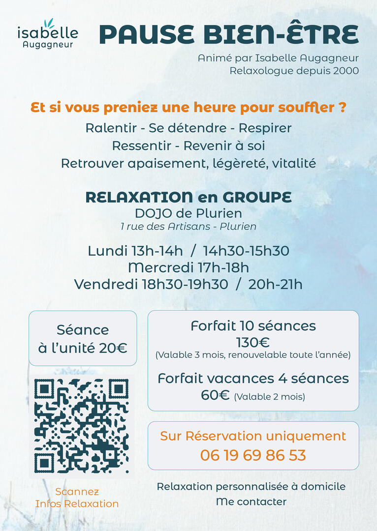Affichette A 6 PAUSE BIEN-ÊTRE
