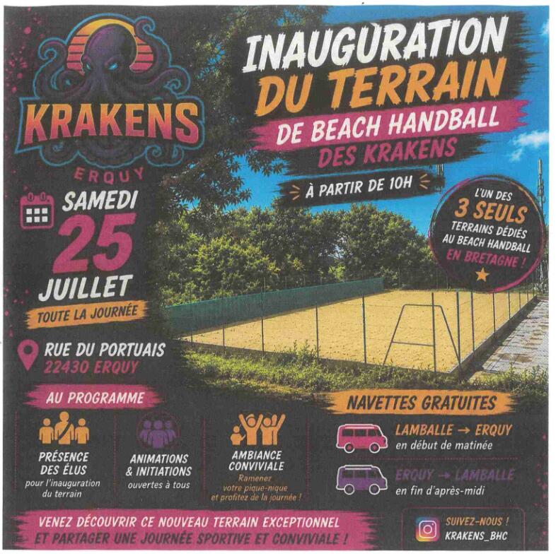 Inauguration du terrain de beach hanball