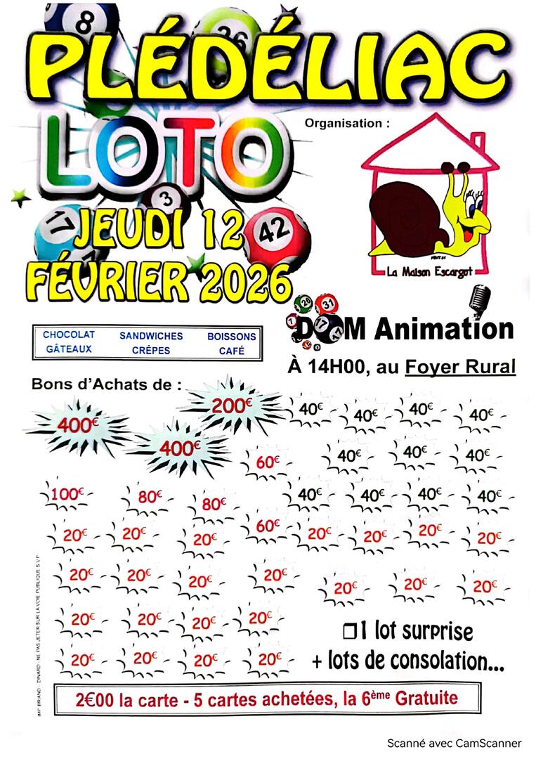 LOTO LA MAISON ESCARGOT 12 02 2026