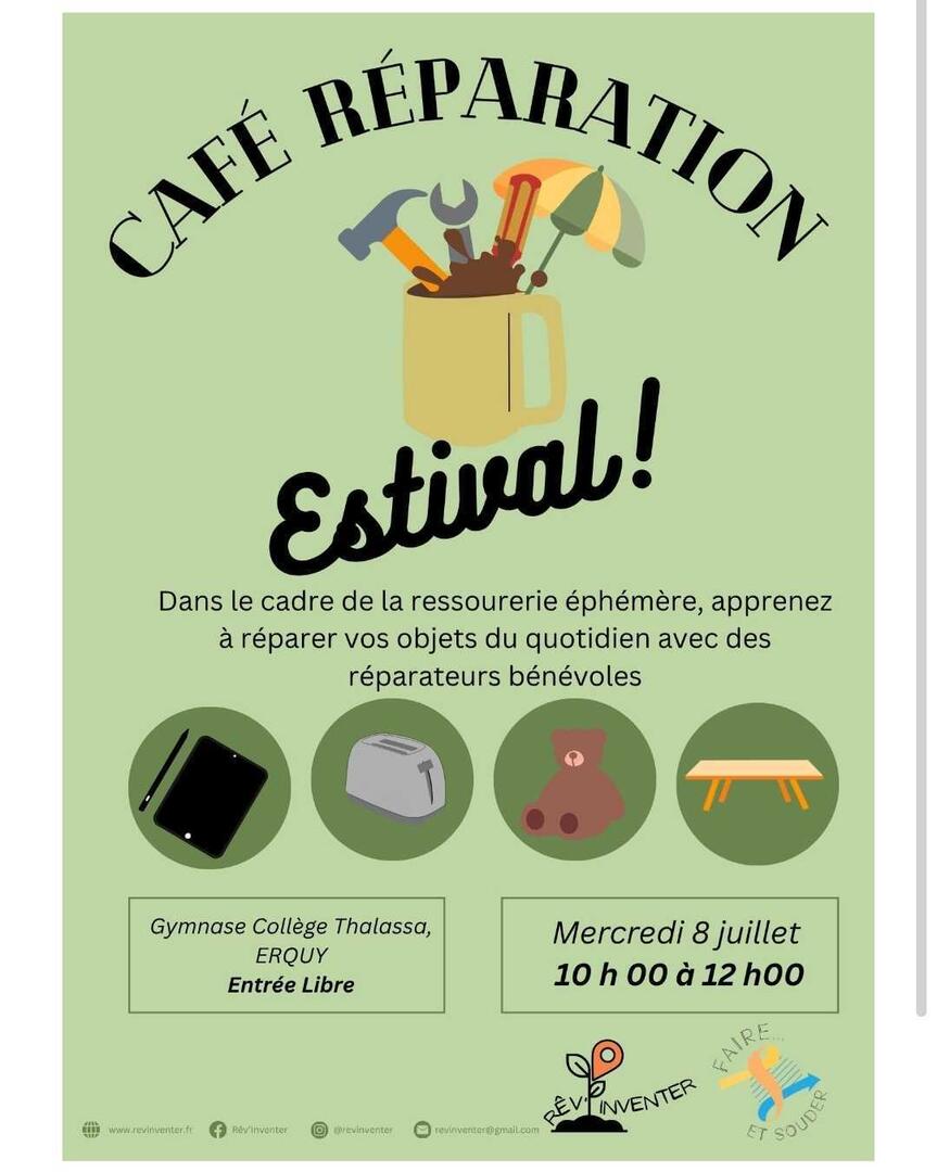 Affiche café réparation 2026