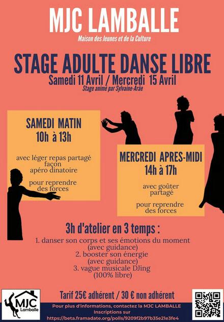 stage adulte danse libre