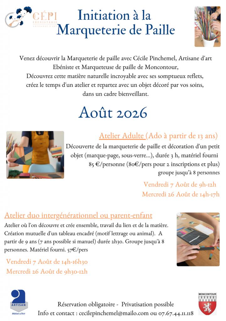 Initiation à la Marqueterie de Paille