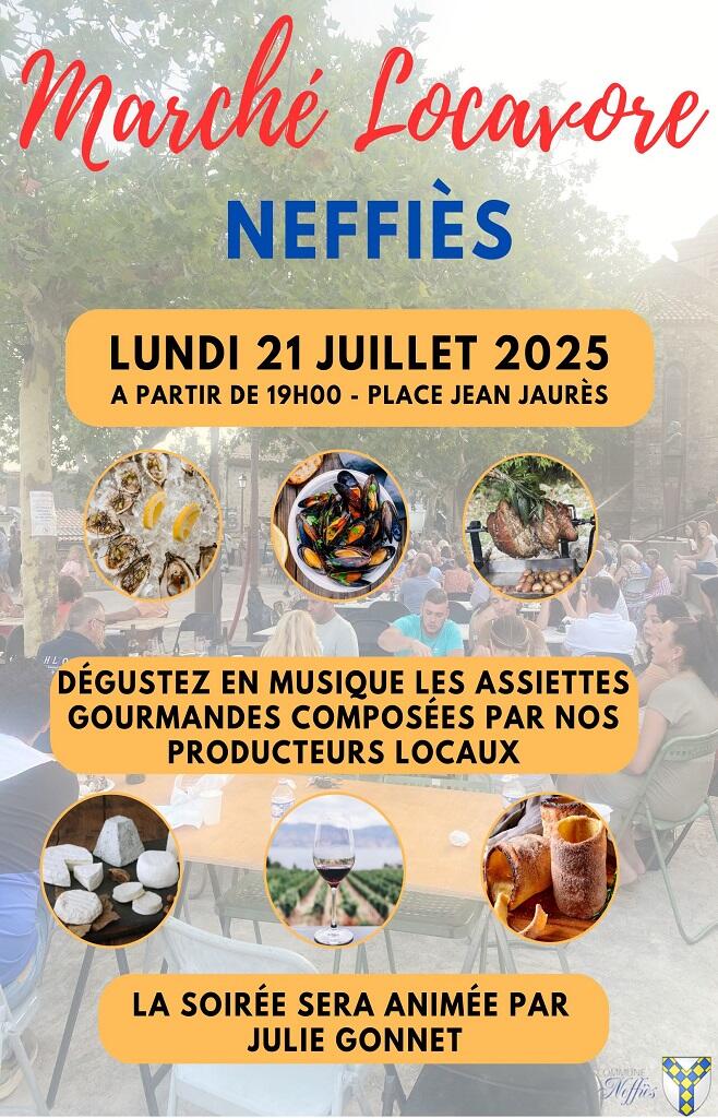 Marché locavore juillet 2025 Neffiès