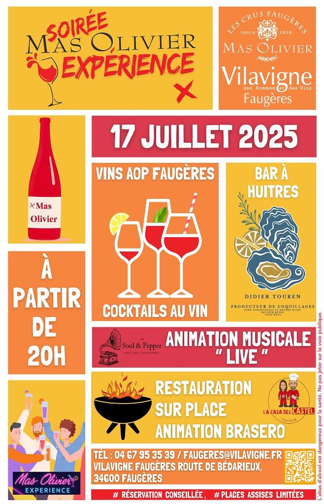 Version olivier Affiche événement soirée barbecue illustration moderne coloré - 1