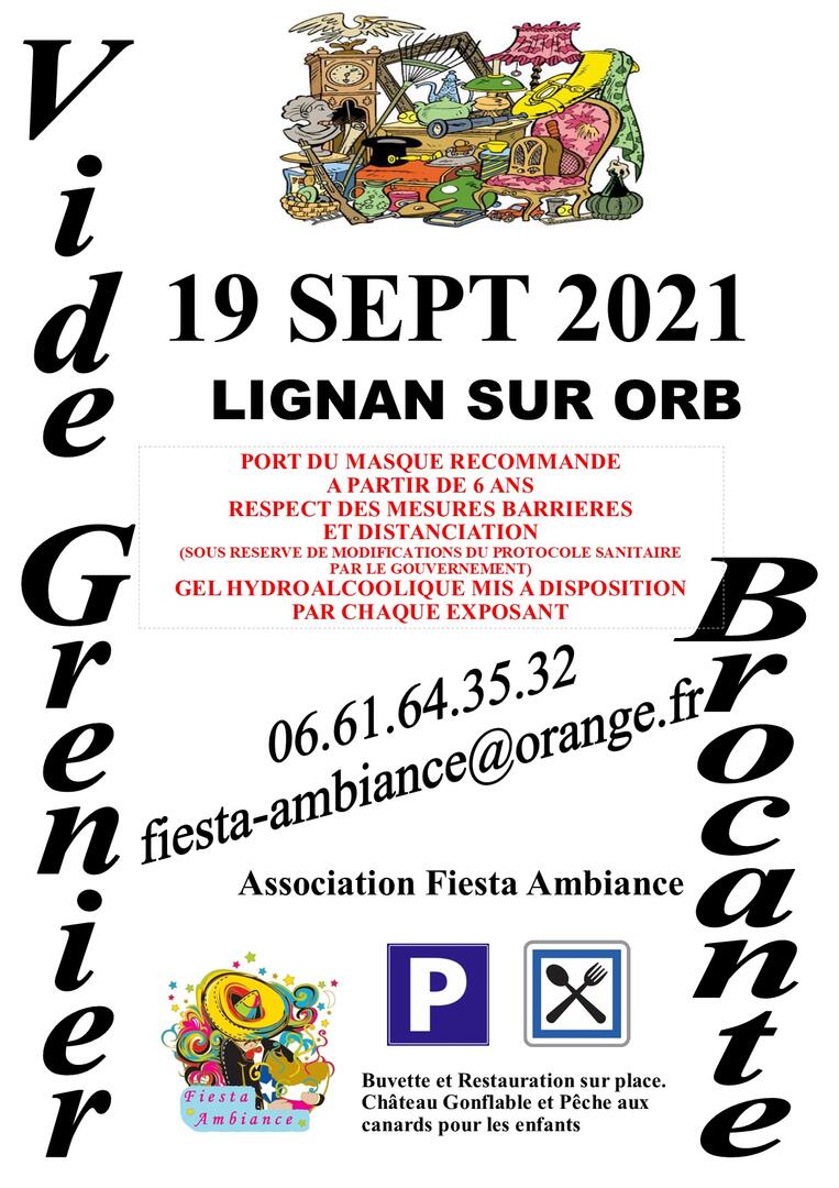 AFFICHE VIDE GRENIER 19 09 2021