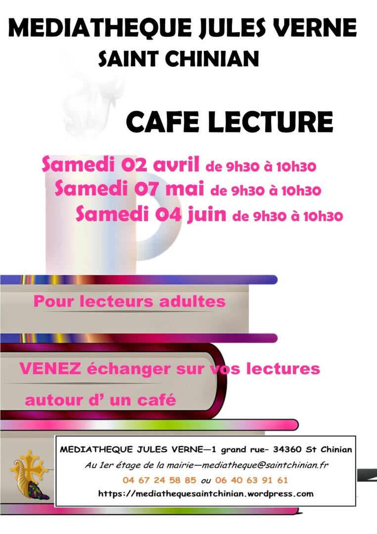 Affiche Café lecture avril à juin 2022