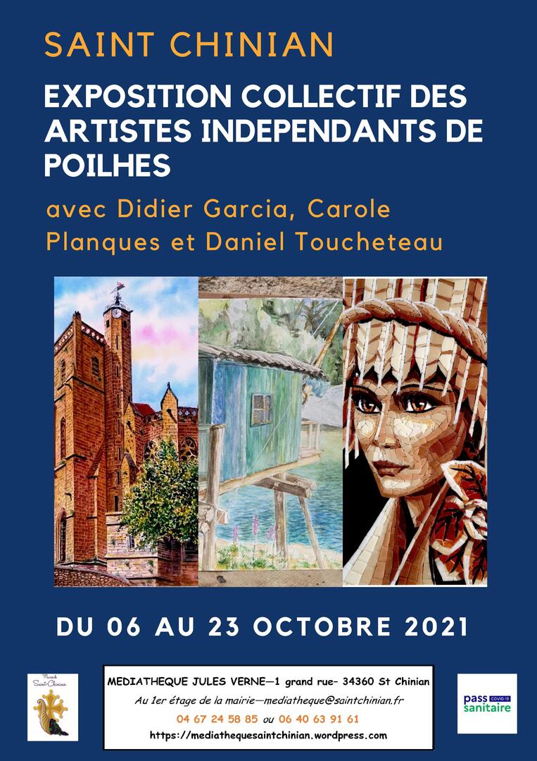 Affiche Exposition collectif de Poilhes