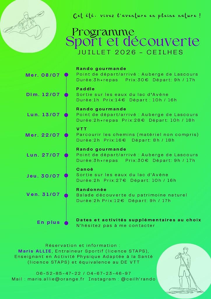 CEILHES Sorties APN Juillet