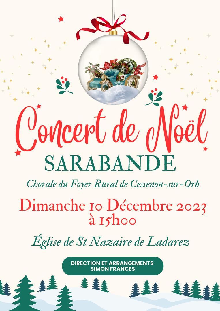 Concert de Noël St Nazaire de Ladarez