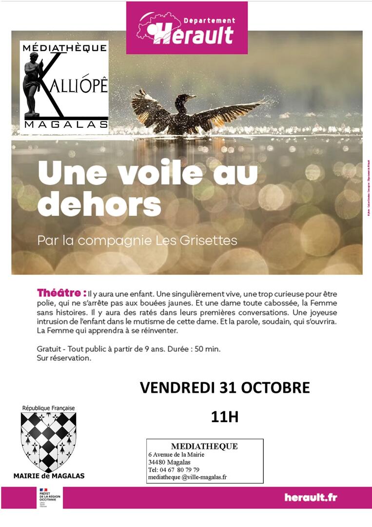 THEATRE "UNE VOILE AU DEHORS" PAR LA CIE DES GRISETTES