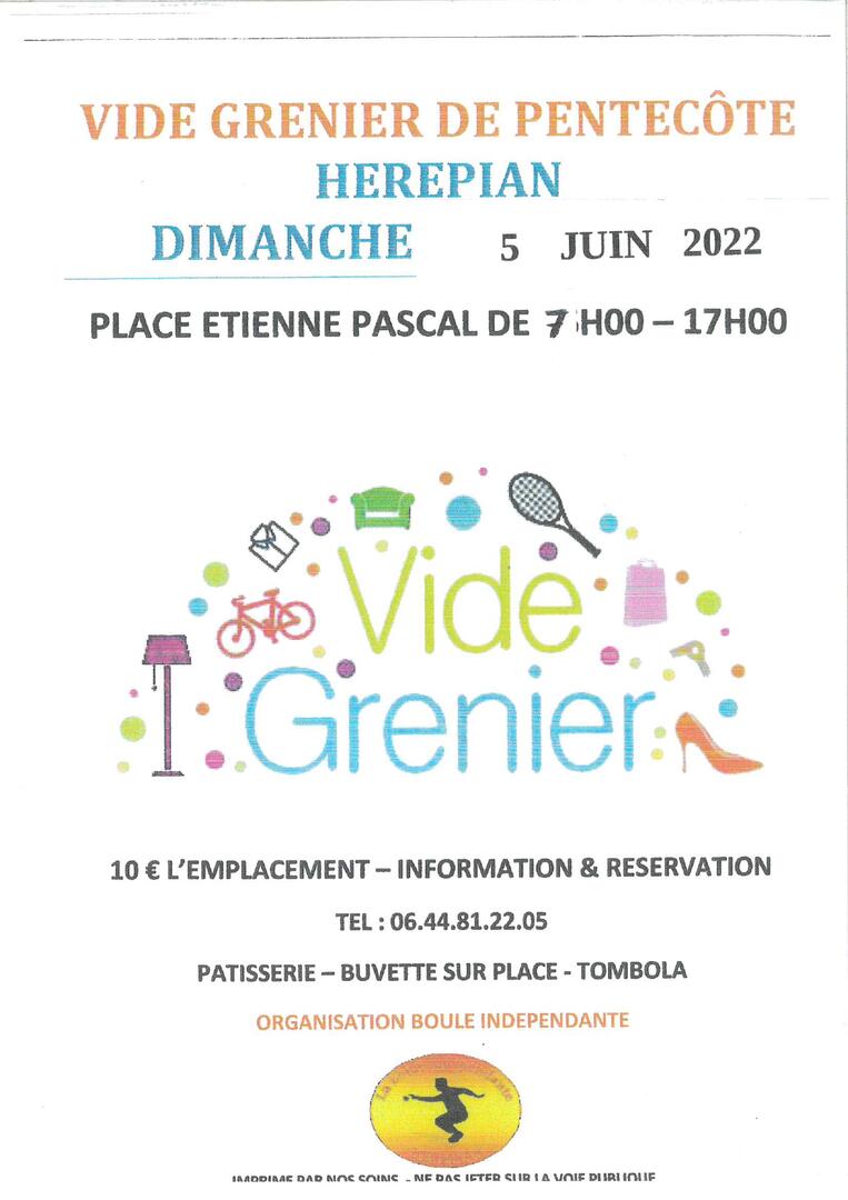 Vide grenier boule hérépian