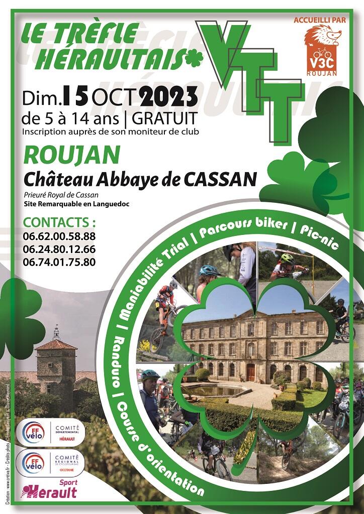 affiche A4 Trèfle Héraultais ROUJAN 2023