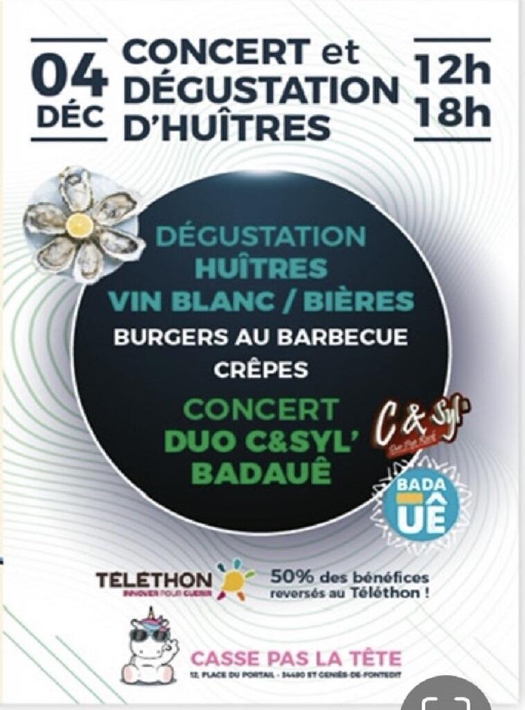 concert et dégustation huîtres