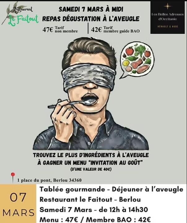 dejeuner à l'aveugle Berlou
