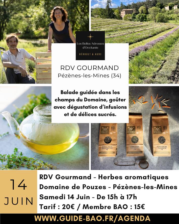 rdv gourmand Domaine de Pouzes