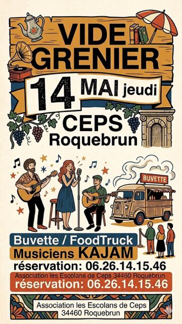 vide grenier Ceps 14MAI