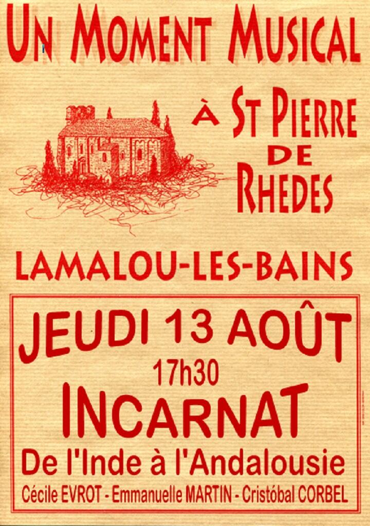 13 08 LLB Concert INCARNAT de l'inde à l'andalousie St pierre de Rhèdes  1024 T