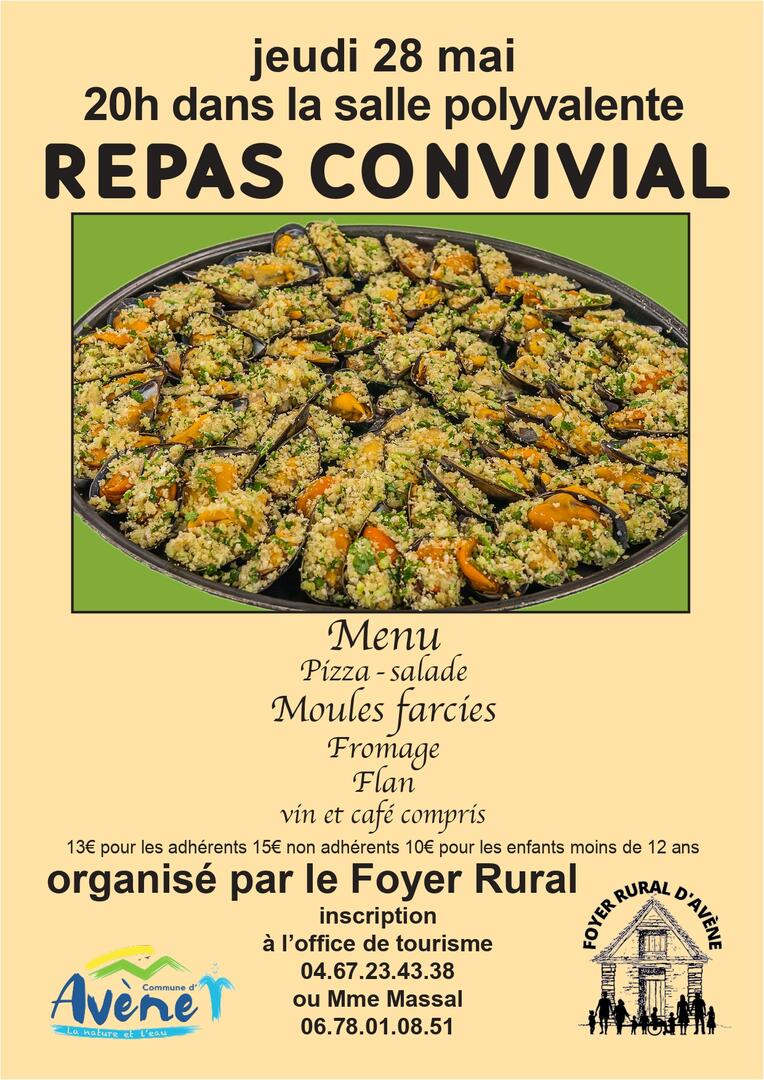 28 05 AVENE Soirée conviviale et moules farcies