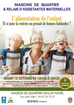 2020-10-13 L'alimentation de l'enfant Béziers
