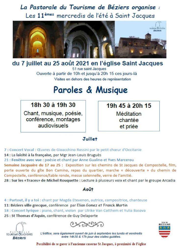 2021-08 Parole et Musique Saint Jacques Béziers