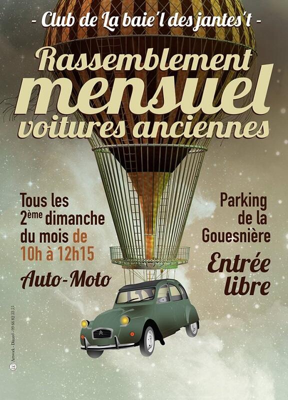 Rassemblement mensuel de voitures anciennes