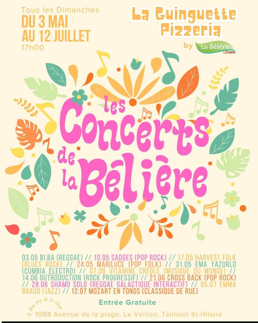 Concerts 2026 La Bélière