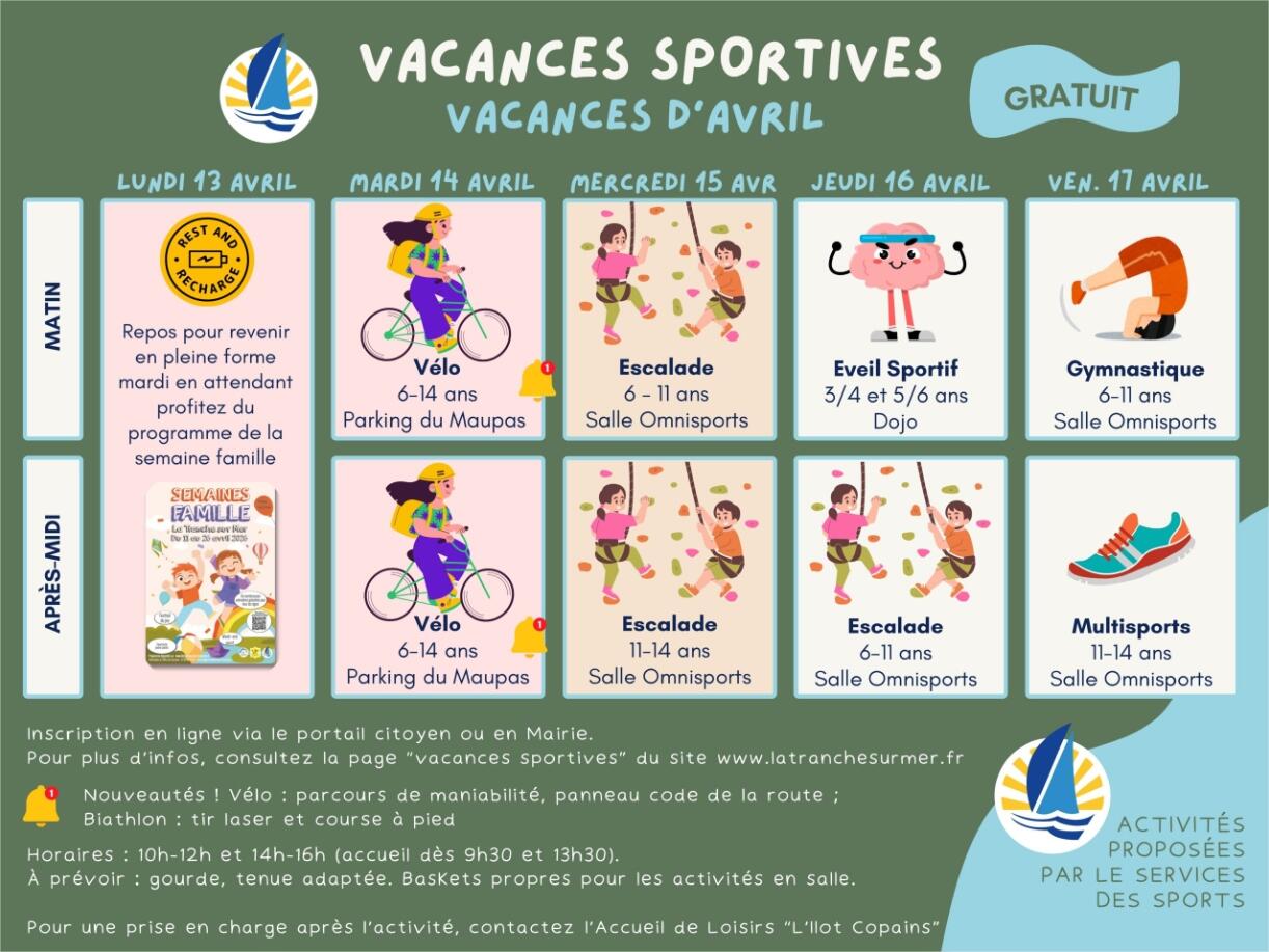 Programme vacances sportives – Brave