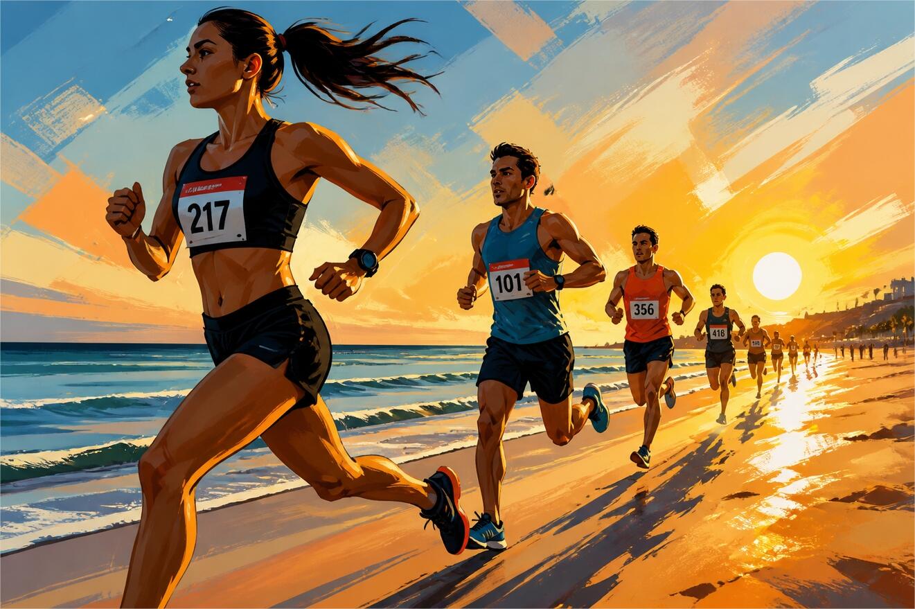 beach run
