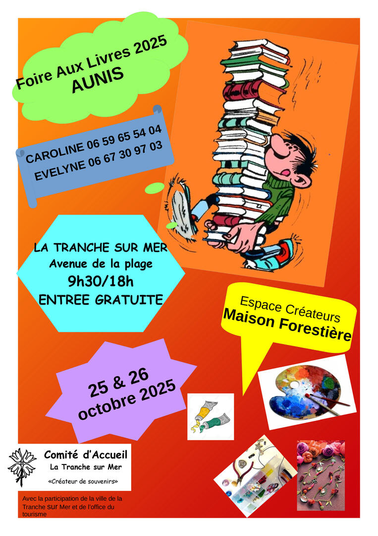 25 et 26.10 Foire aux livres