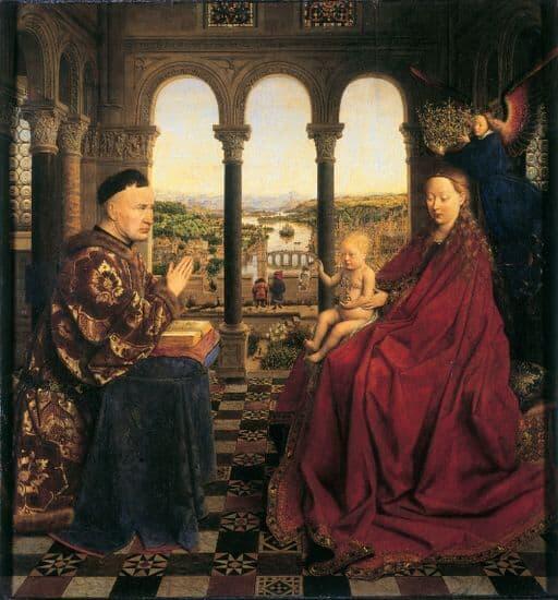 8 - Renaissance flamande_Jan_van_Eyck_la_Vierge_du_chancelier_Rolin