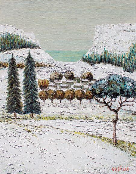 230422-exposition paysages - espcae orlando -tableau Georges CUEILLE - Combe du Ravier