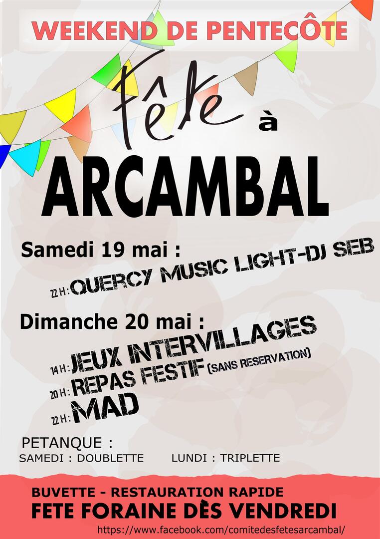 Affiche Fête Pentecôte Arcambal