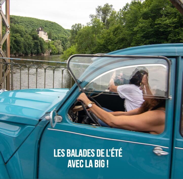 EN 2CV sur le Pont de Pinsac