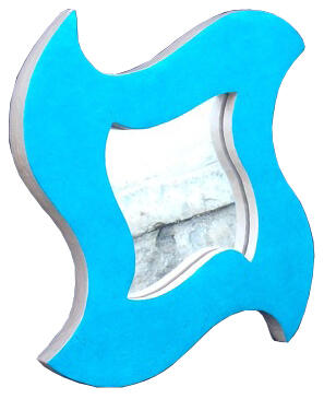 1 Miroir turquoise détouré