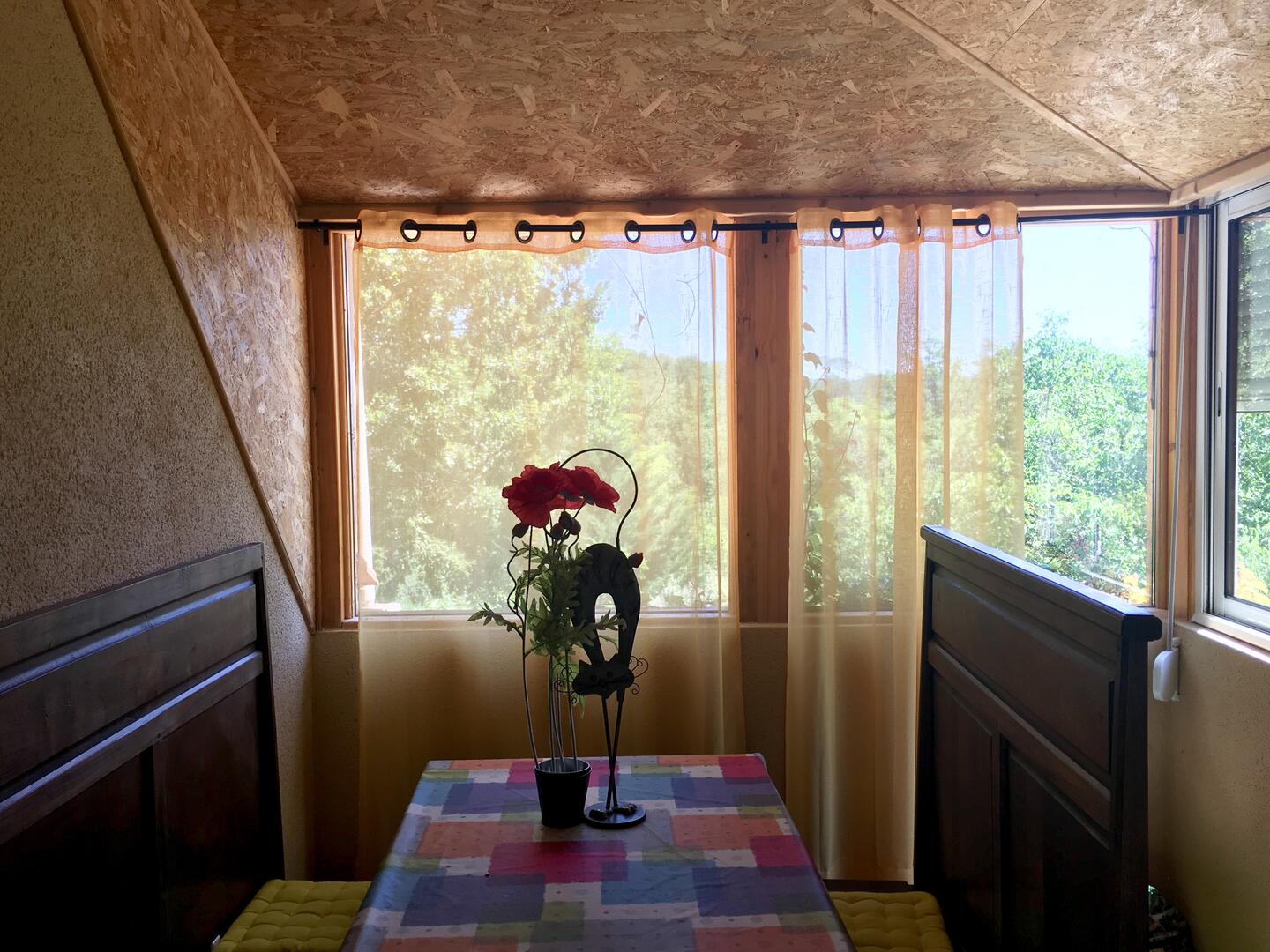 veranda couverte et fermée