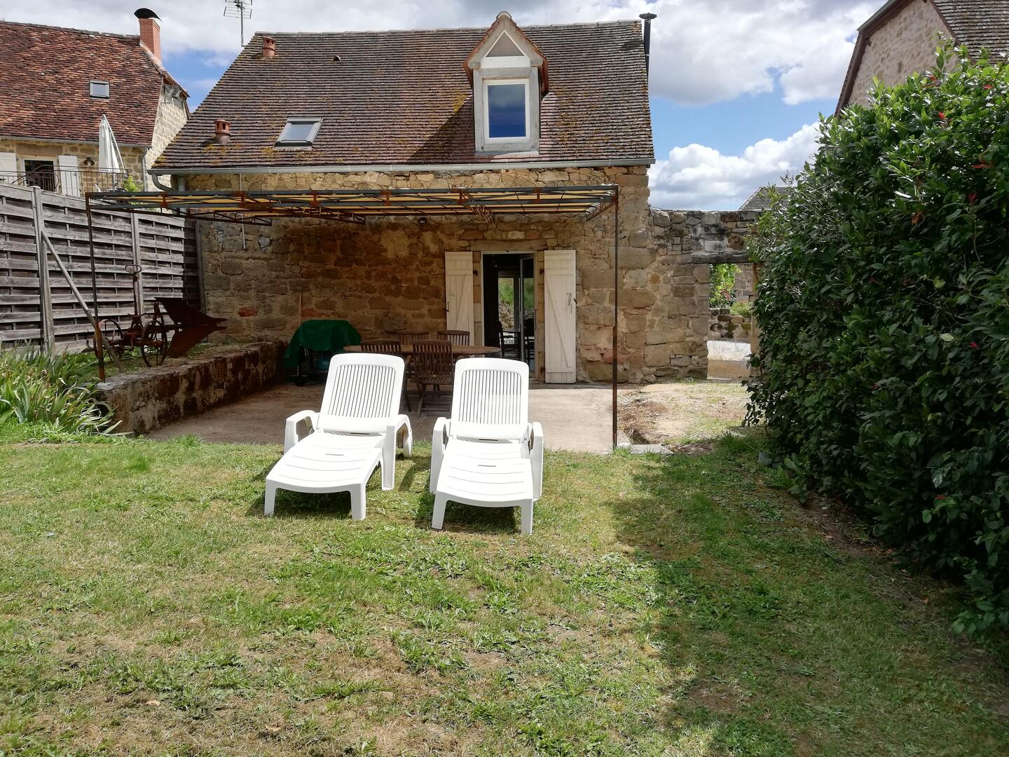 Vue gîte côté terrasse