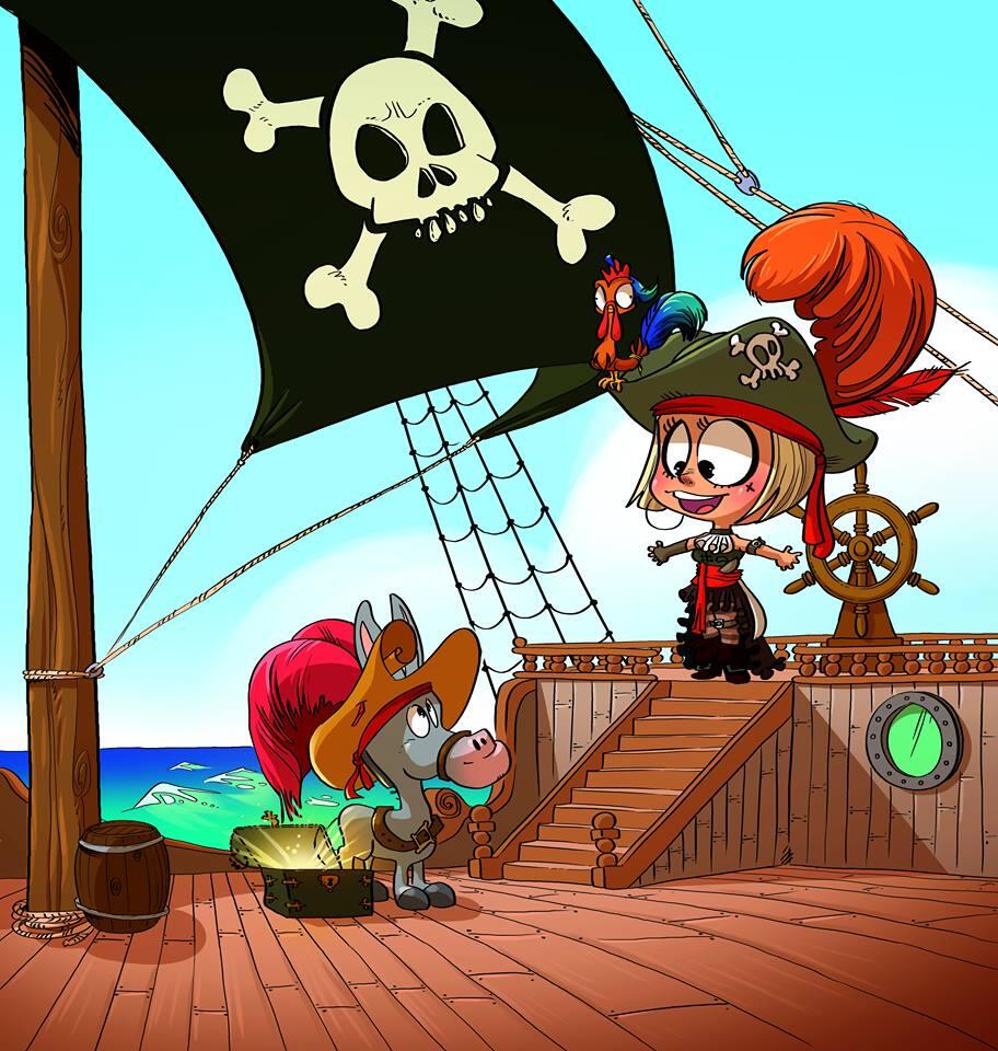 Jeanne Sparrow sur son bateau