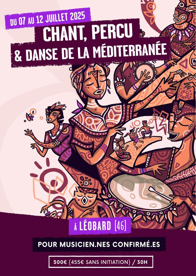 Stage chant, percu & danse juillet 2025