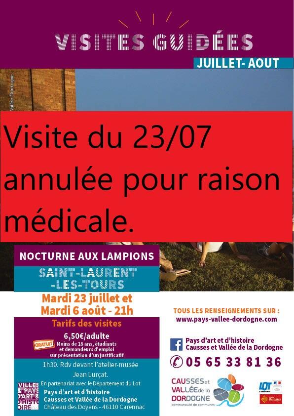 Visites nocturnes - Saint-Laurent -annulée