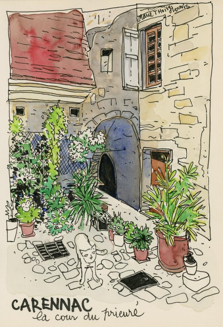 dessin Carennac le chat 2016