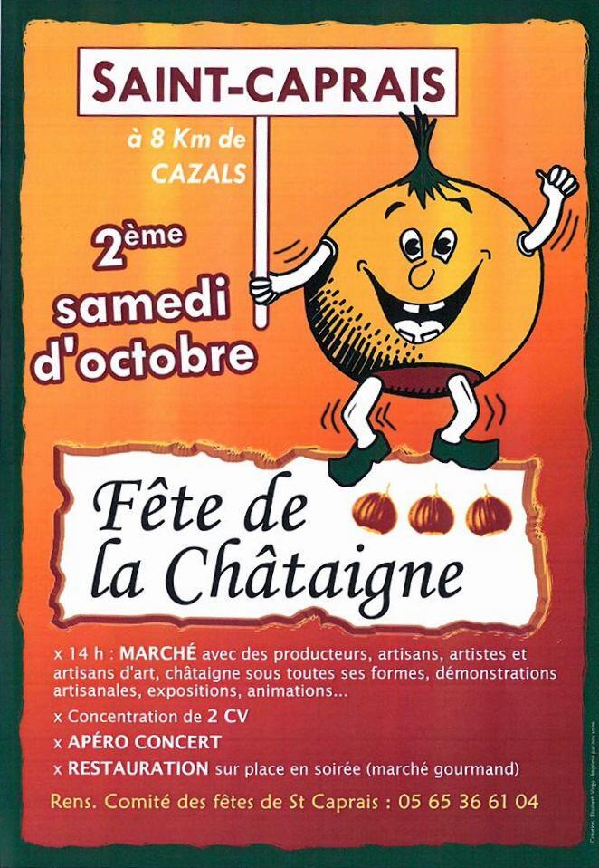 affiche fete chataigne st caprais