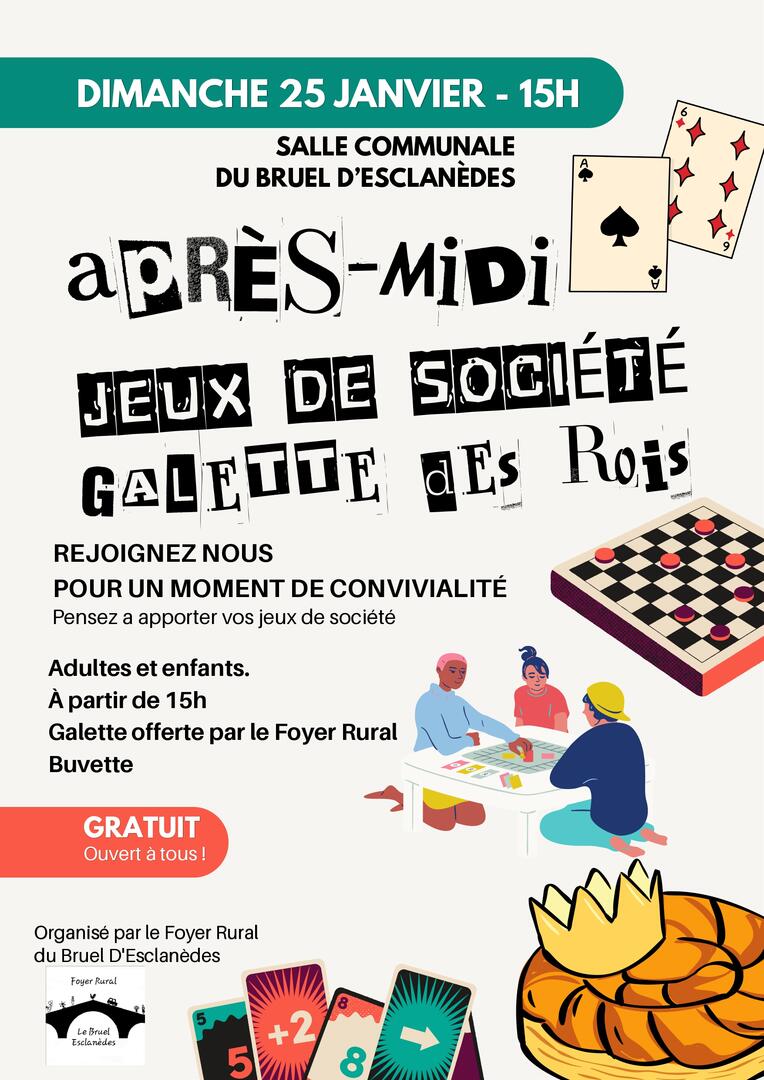 Affiche Soirée Jeux de Société Moderne Illustré Coloré